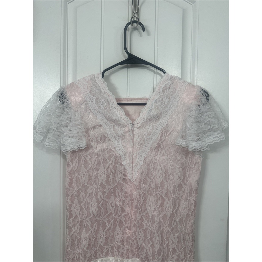 Gunne Sax Jessica McClintock 1980s Vintage Drop Waist Lace Dress Dollette - Picture 9 of 11